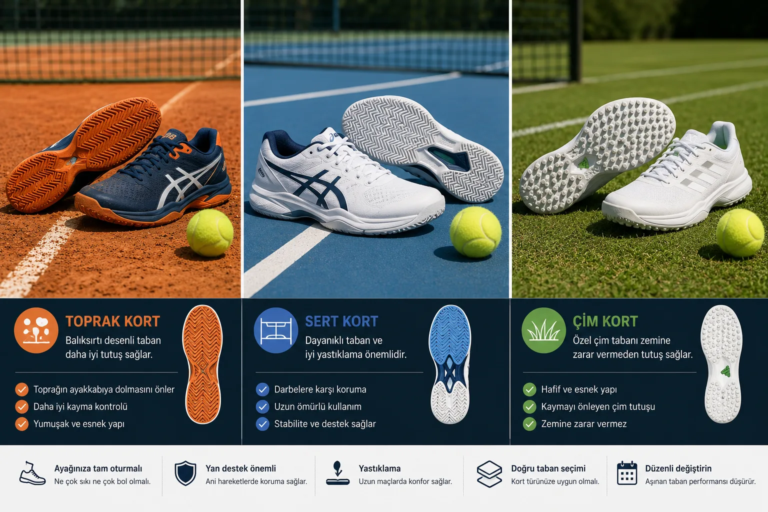 Tenis Ayakkabısı Nasıl Seçilir? Kort Türüne Göre Doğru Ayakkabı Rehberi