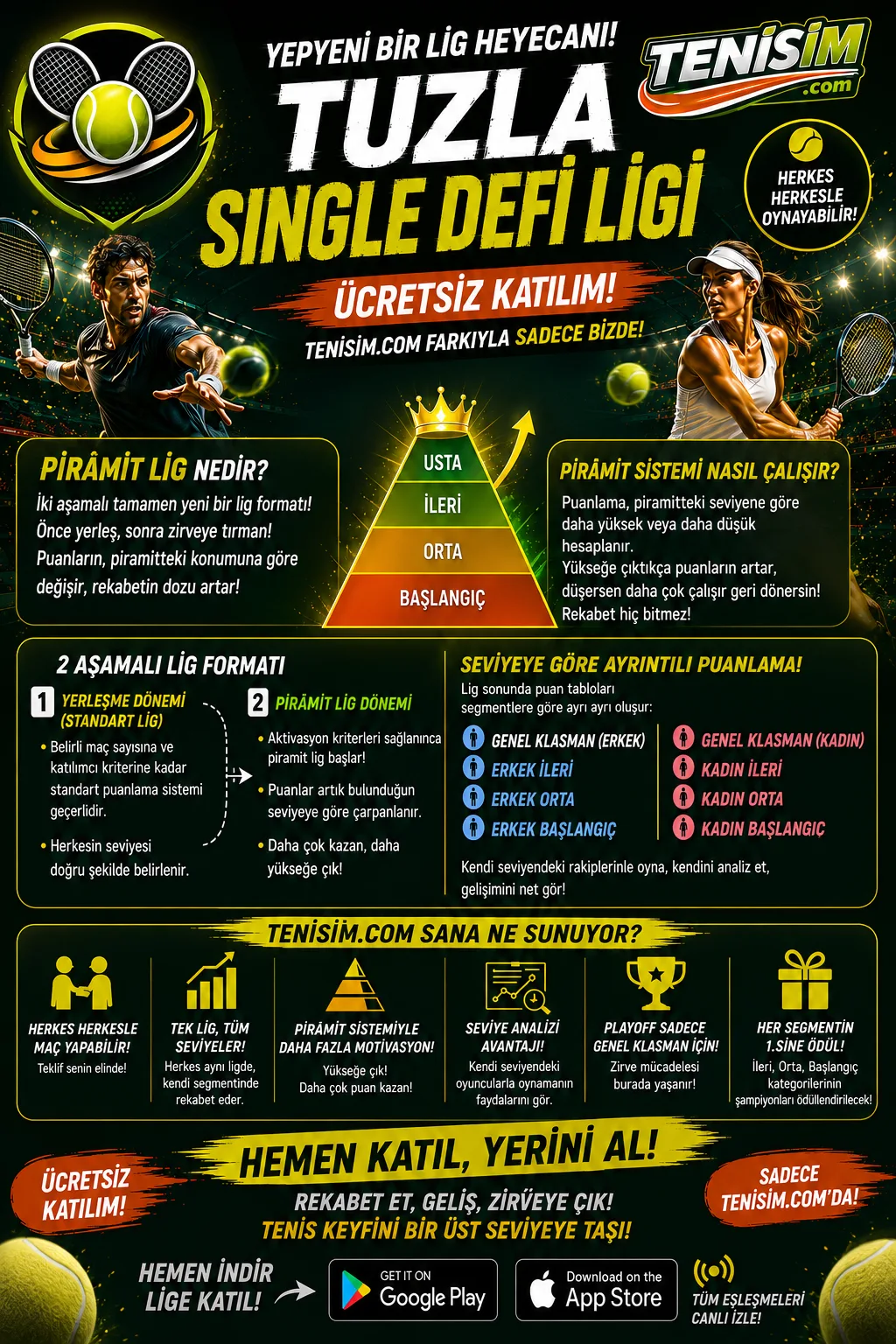 🎾 TUZLA SINGLE DEFİ LİGİ BAŞLIYOR!