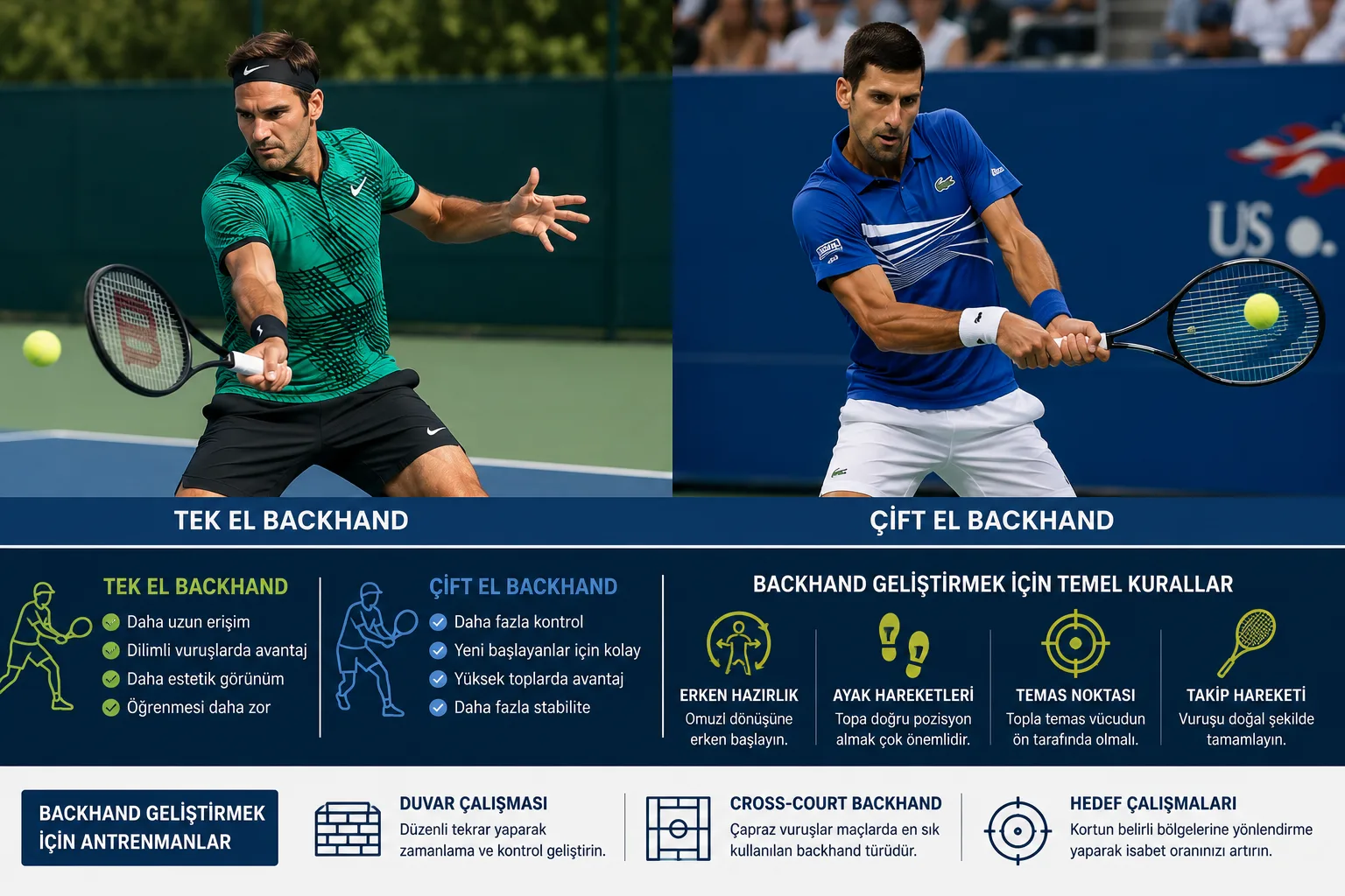 Backhand Nasıl Geliştirilir? Tek ve Çift El Backhand Rehberi